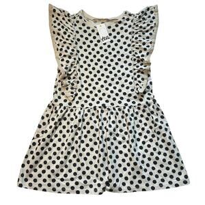 NWT Tea Collection Polka Dot Crochet Trim Ruffle Dress 10Y